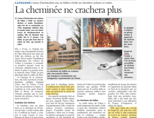 Sur les traces de l’incinérateur du Vallon. Articles de presse 1957-2005.